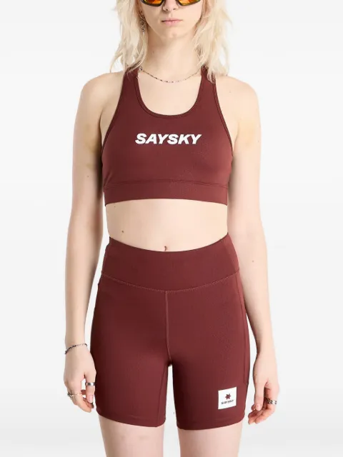 SAYSKY Combat logo-print sports bra