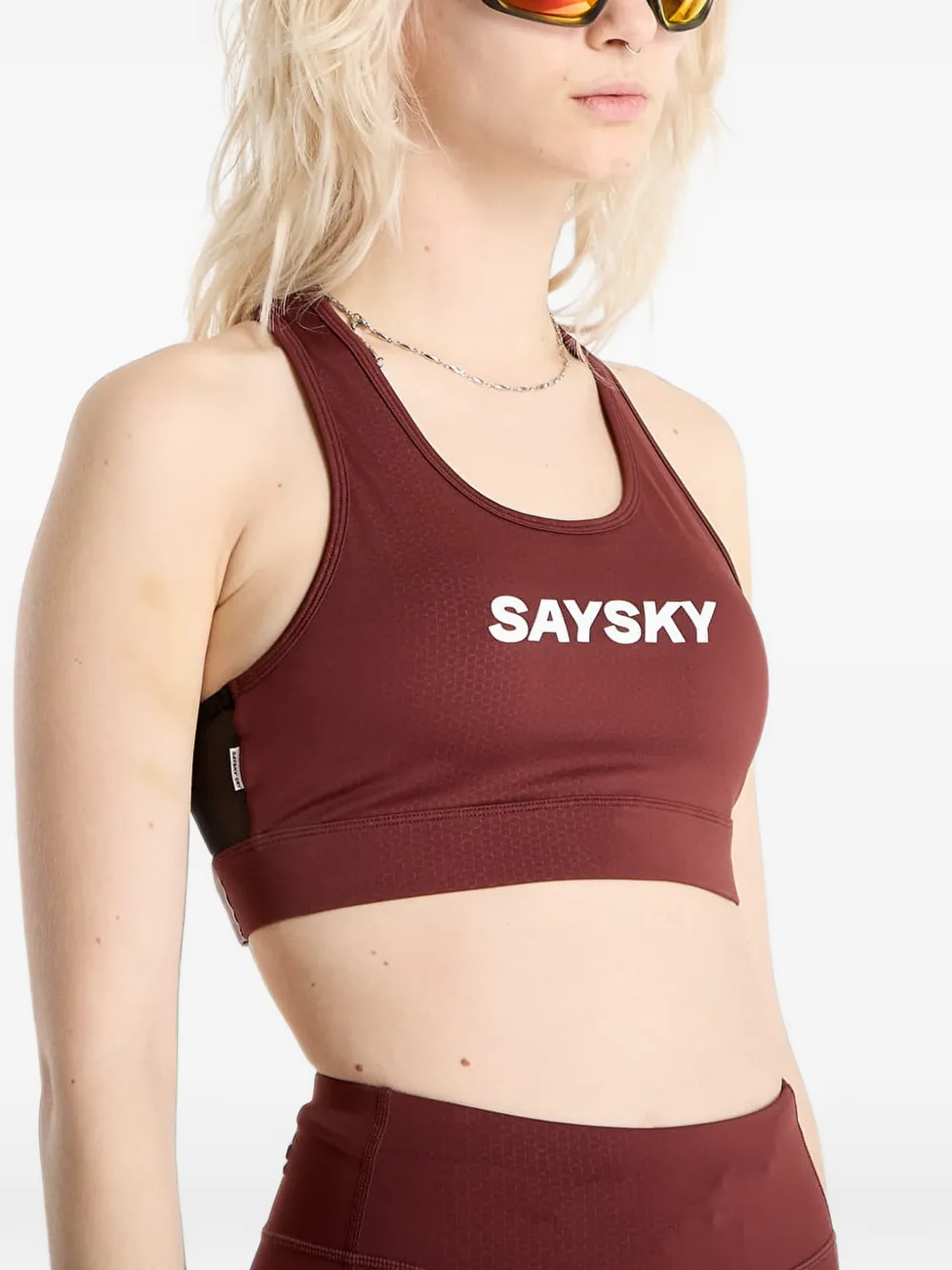 SAYSKY Combat logoprint sport-bh Rood