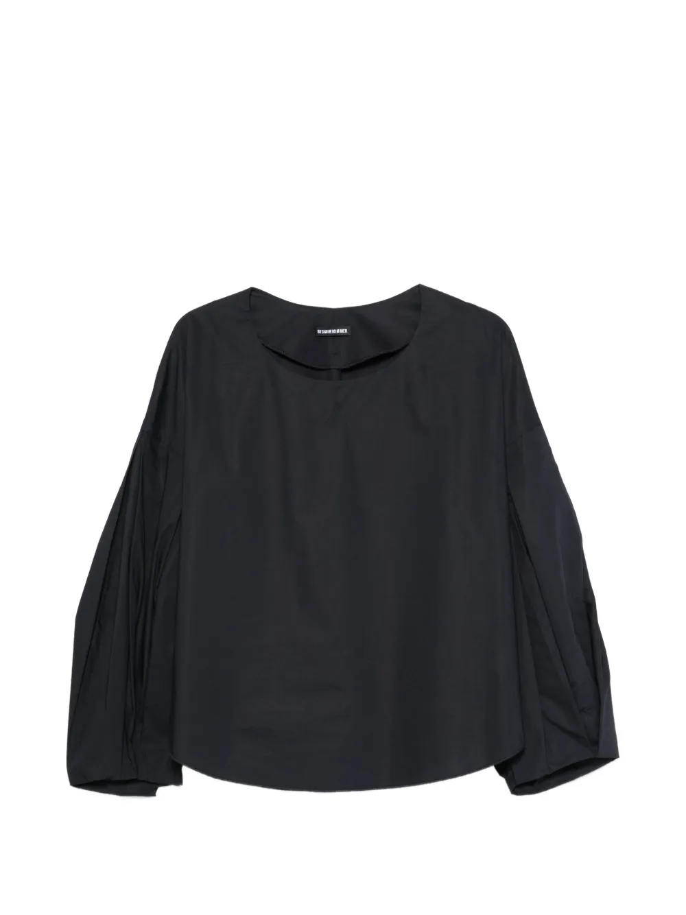 SUSANNE BOMMER balloon-sleeve boat-neck top - Nero