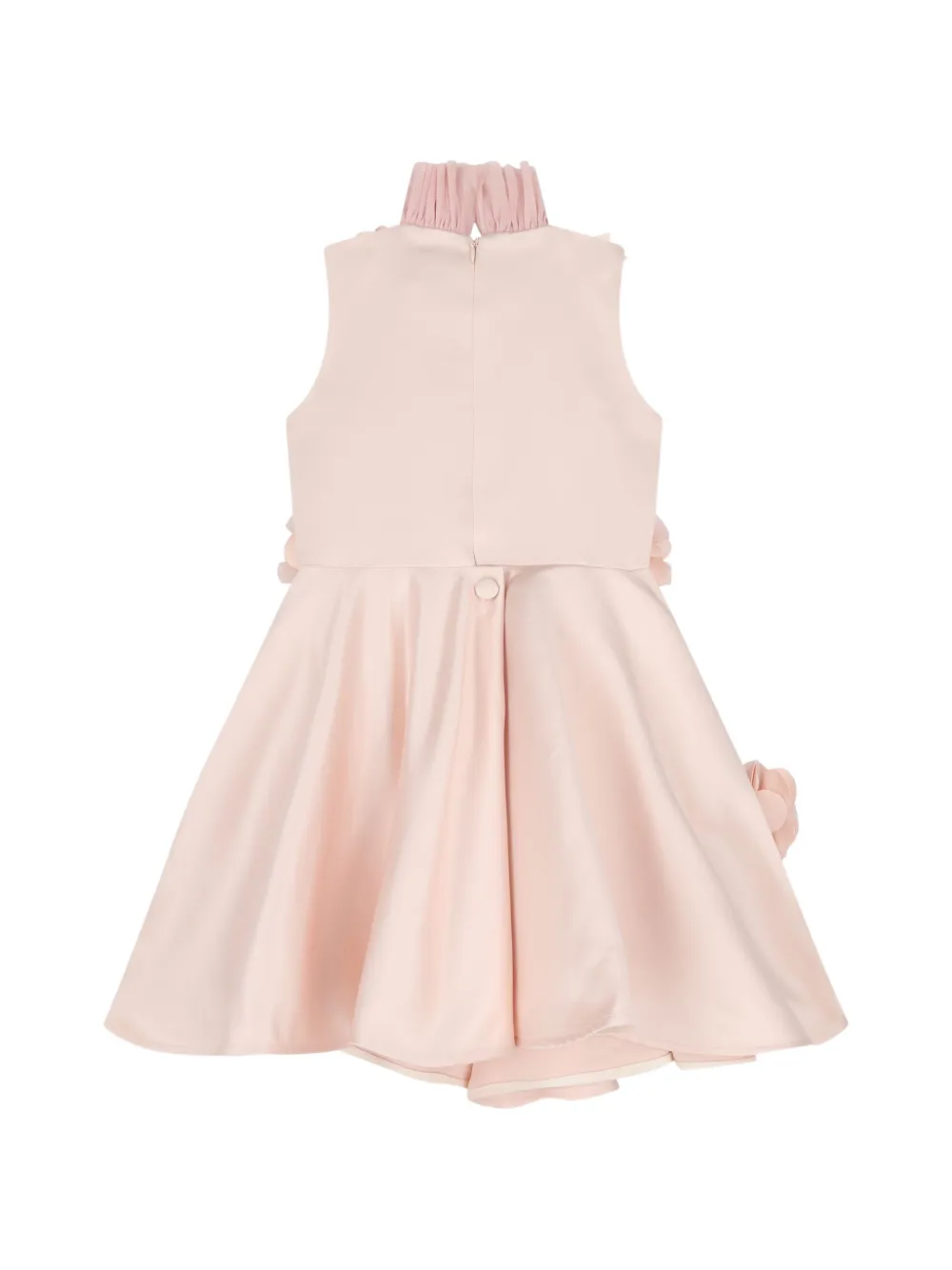 JESSIE AND JAMES KIDS floral-appliqué crystal-embellished dress Roze