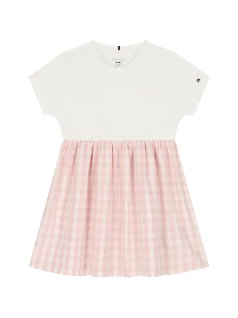 Tommy Hilfiger Junior gingham-print short-sleeve dress