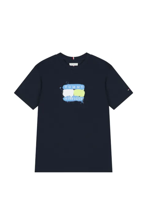 Tommy Hilfiger Junior Flag Graffiti-print cotton T-shirt