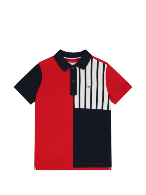 Tommy Hilfiger Junior colour-block striped polo shirt
