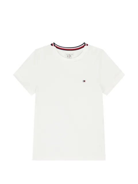 Tommy Hilfiger Junior logo-embroidered tipped T-shirt