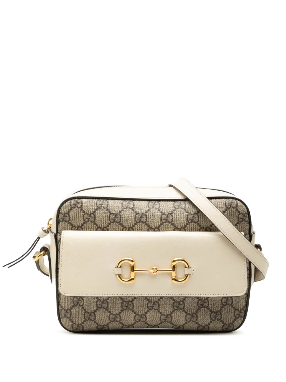 Gucci Pre-Owned 2016-2026 Small GG Supreme Horsebit 1955 crossbody bag - Toni neutri