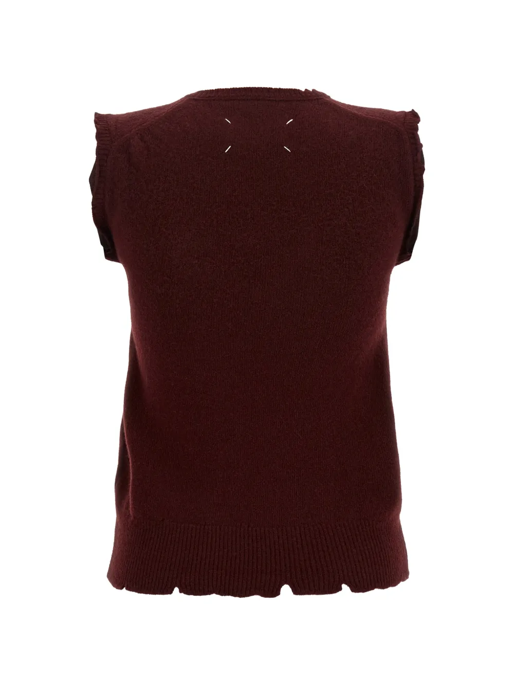 Maison Margiela Gerafelde Four Stitches top Rood