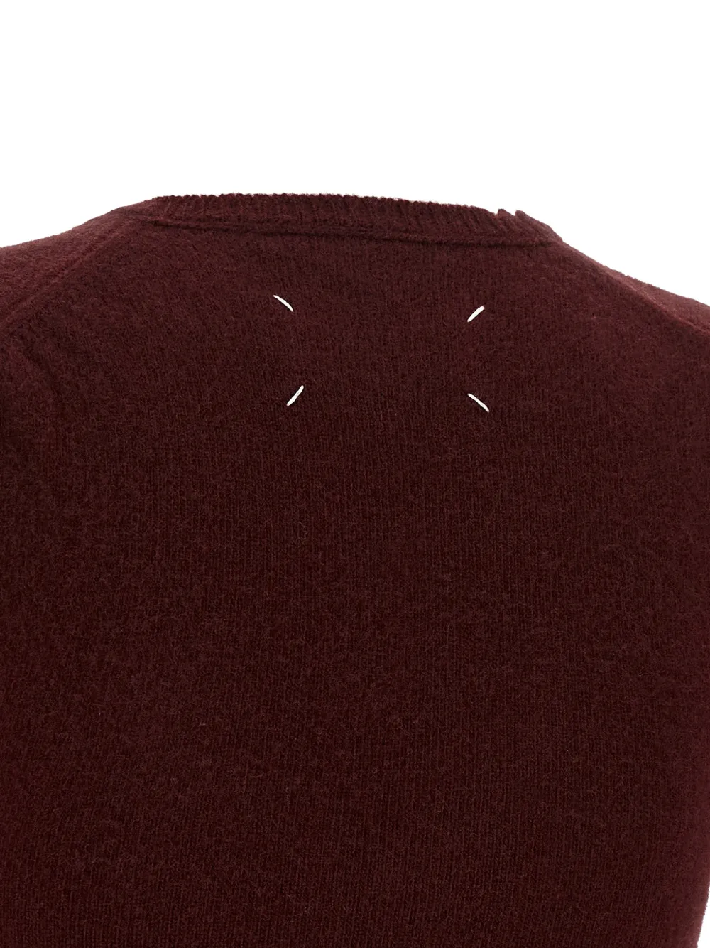 Maison Margiela Gerafelde Four Stitches top Rood