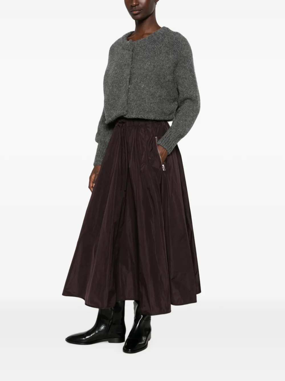 SUSANNE BOMMER Cropped vest met raglan mouwen Grijs