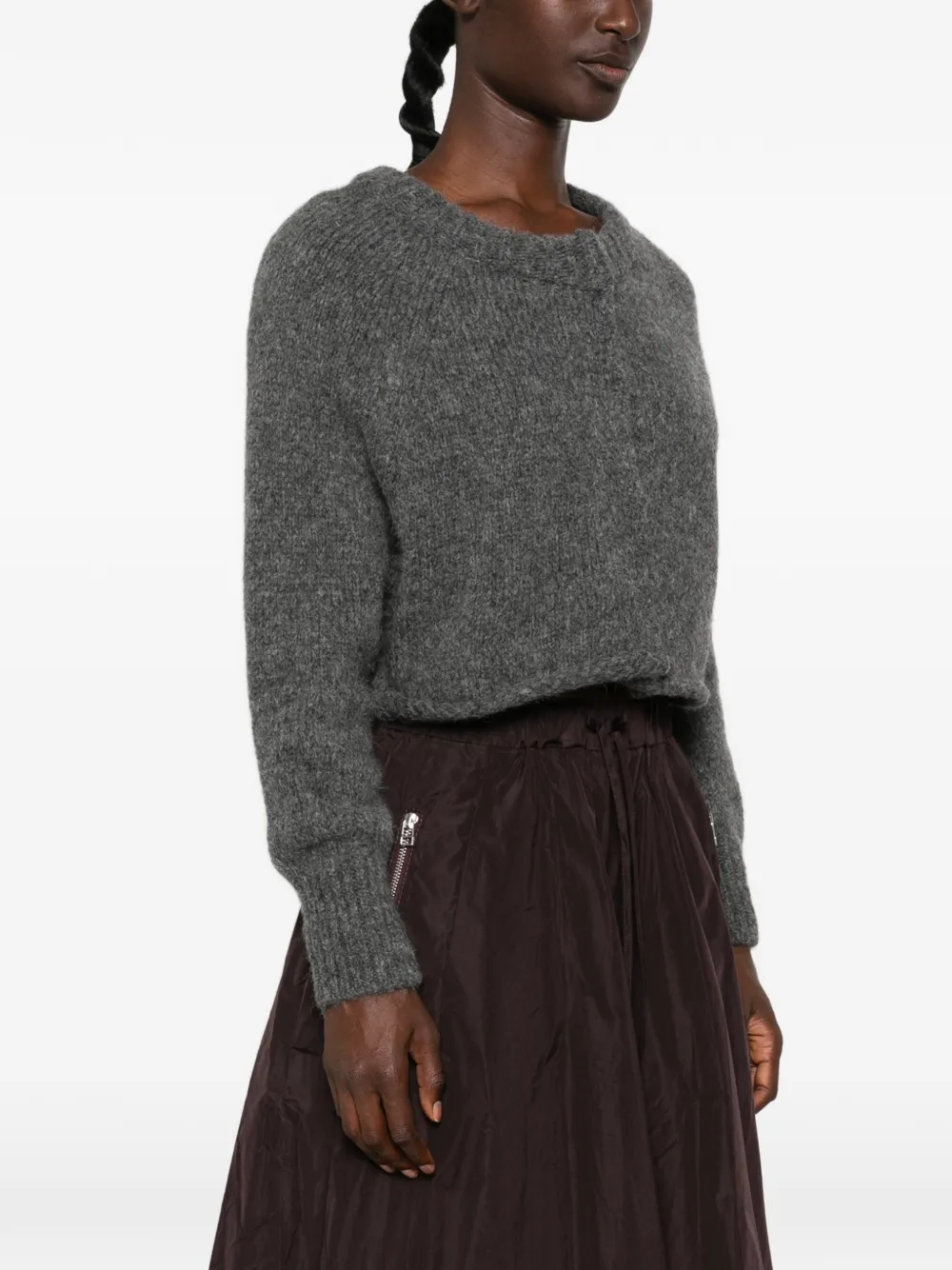 SUSANNE BOMMER Cropped vest met raglan mouwen Grijs