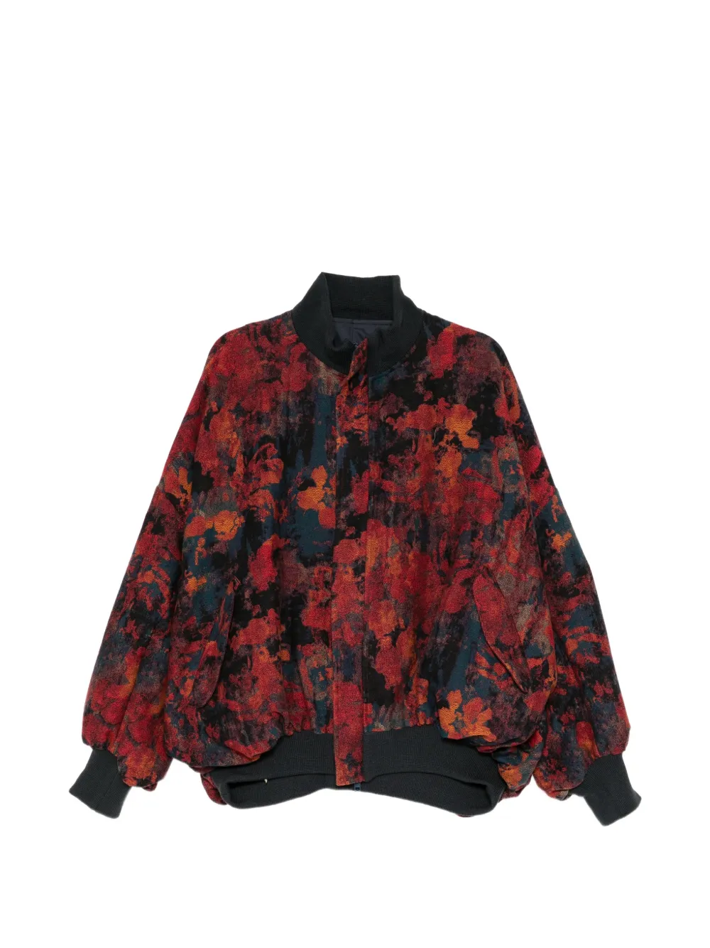 Yohji Yamamoto floral-print oversized jacket