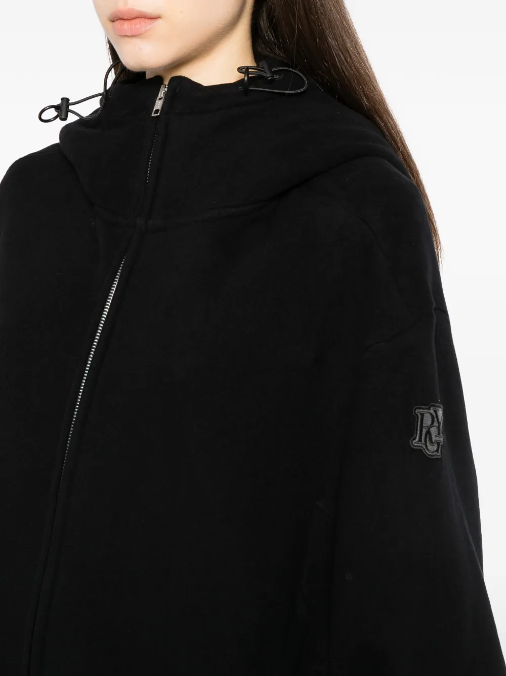 Yohji Yamamoto Liy zip hoodie Zwart