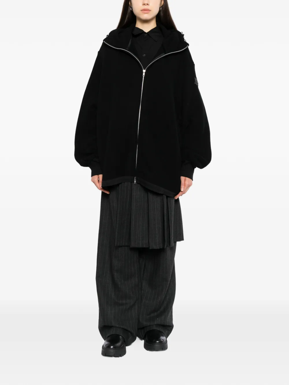 Yohji Yamamoto Liy zip hoodie Zwart