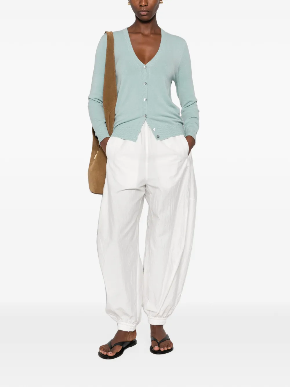 AROVESCIO Button-up vest met V-hals Blauw