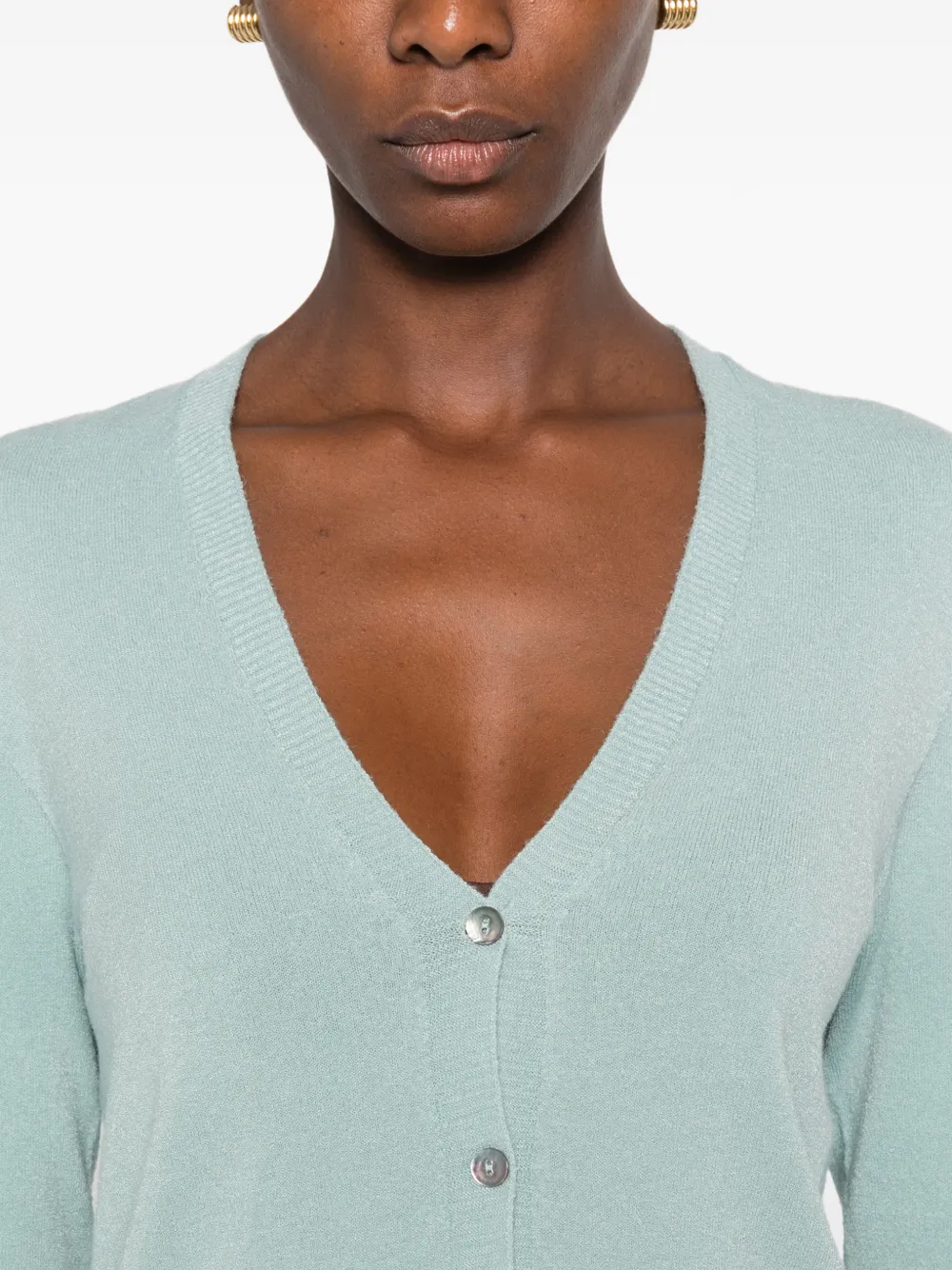 AROVESCIO Button-up vest met V-hals Blauw
