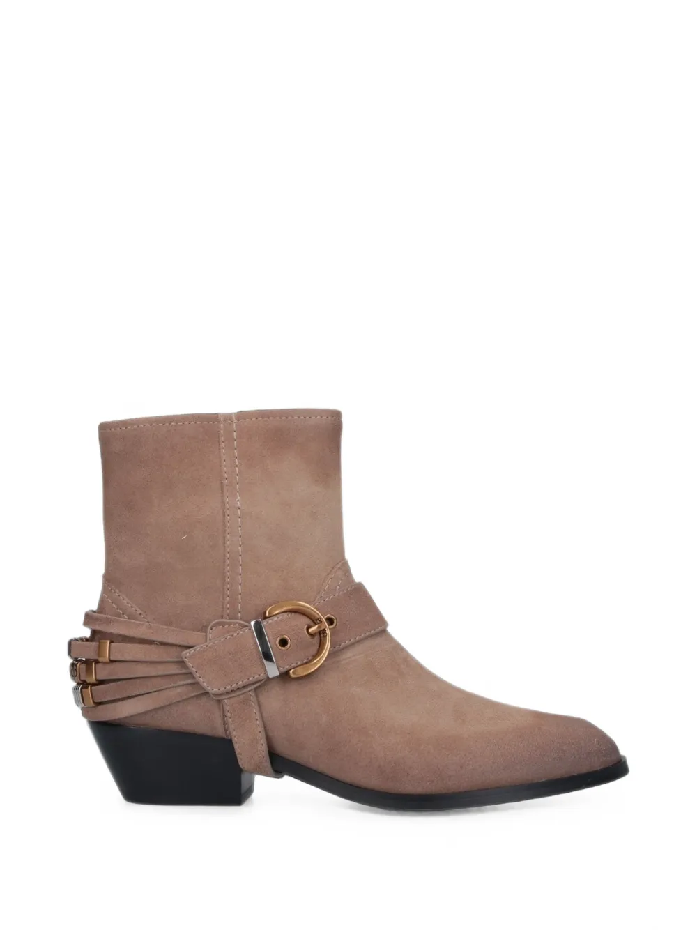 PINKO buckled suede boots - Toni neutri