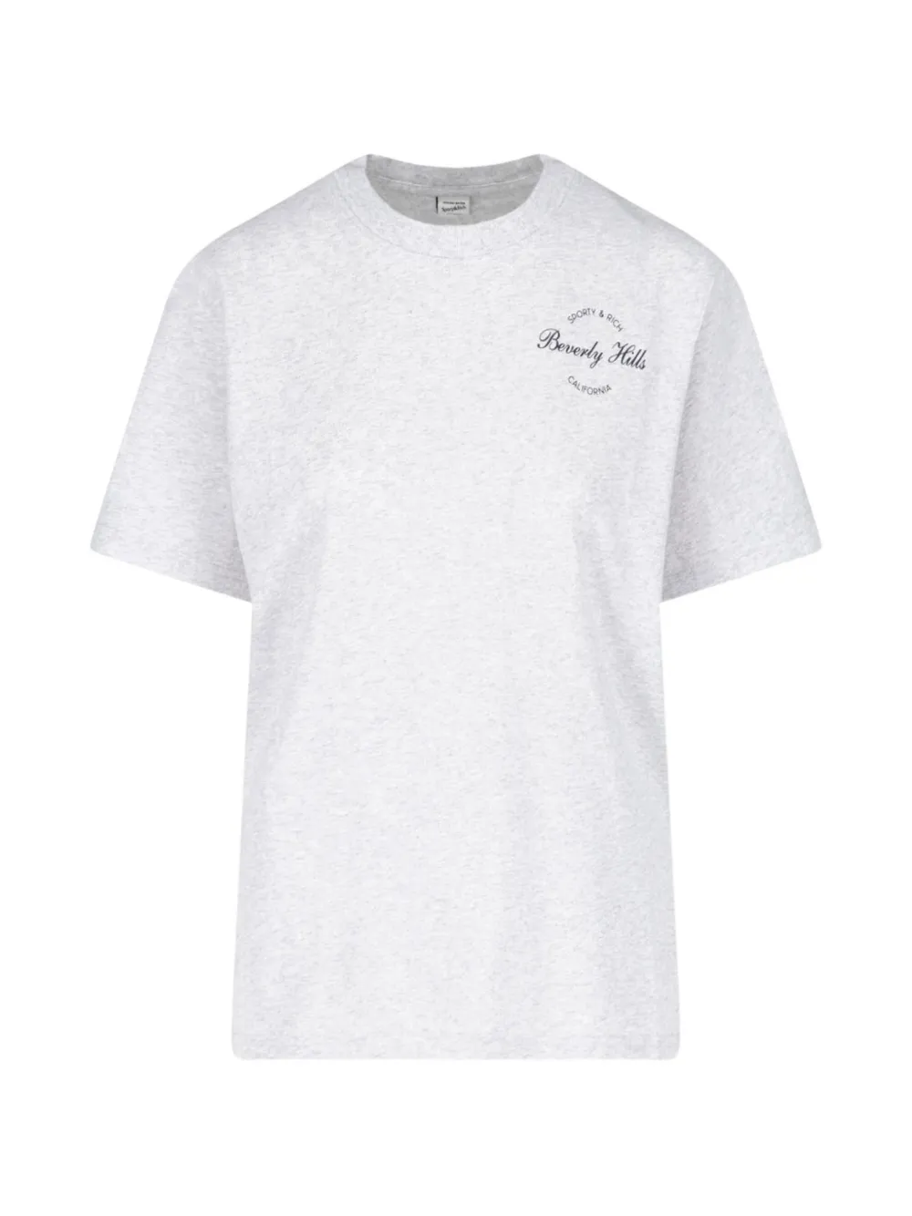 Sporty & Rich Beverly Hills logo-print T-shirt - Grigio