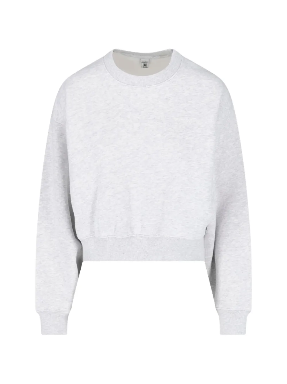 Sporty & Rich logo-embroidered cropped sweatshirt - Grau