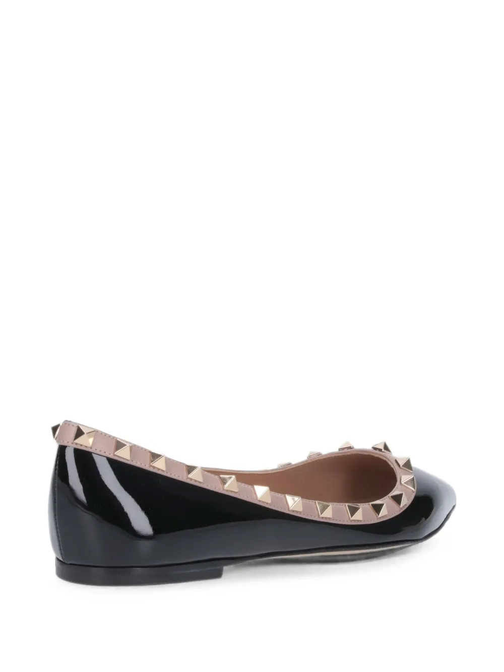 Valentino Garavani patent rockstud ballet flat Zwart
