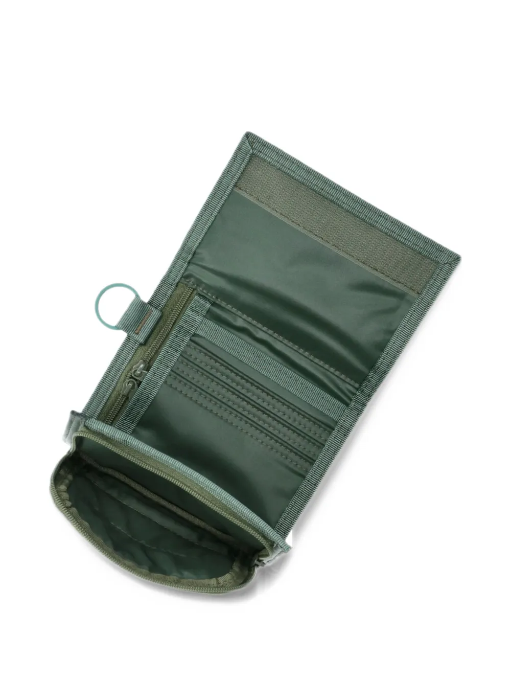 Porter-Yoshida & Co. logo-patch trifold wallet Groen