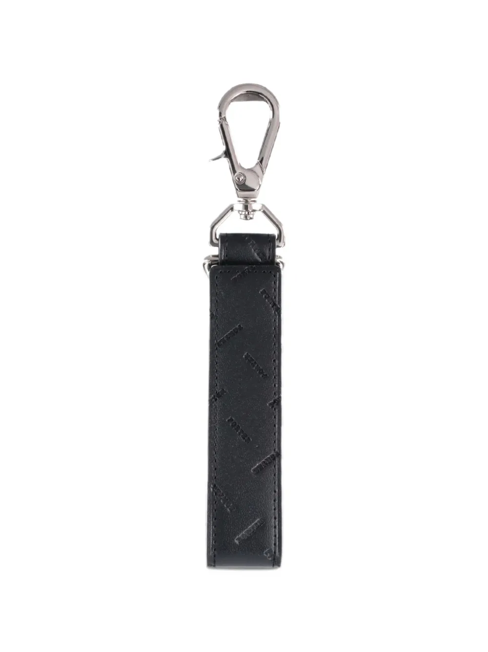 Porter-Yoshida & Co. logo-embossed leather keychain Zwart