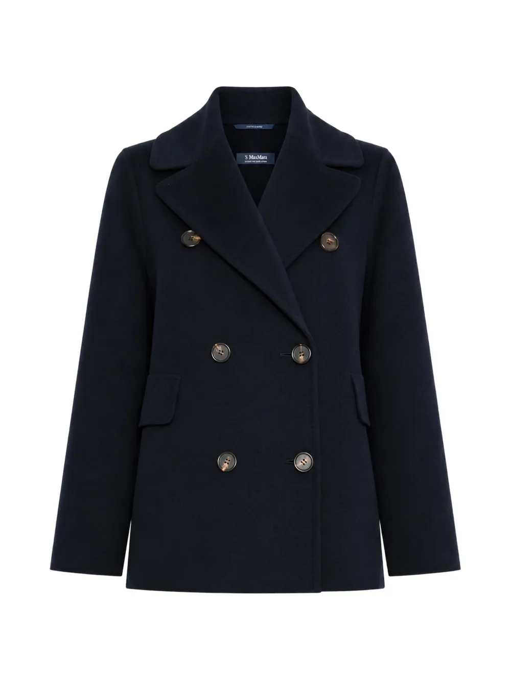 'S Max Mara veste en laine vierge à boutonnière croisée - Bleu