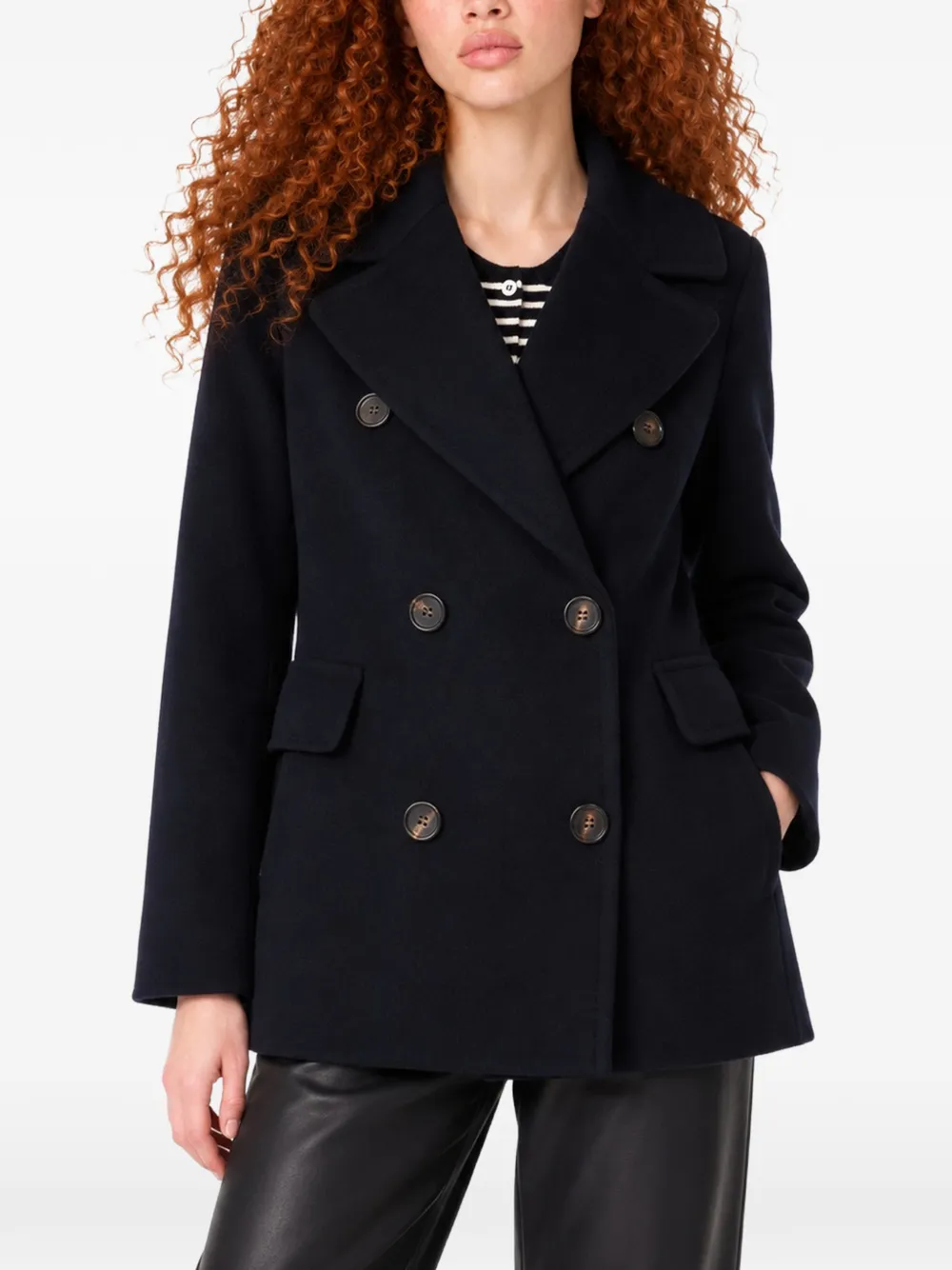 'S Max Mara Jack met dubbele rij knopen Blauw