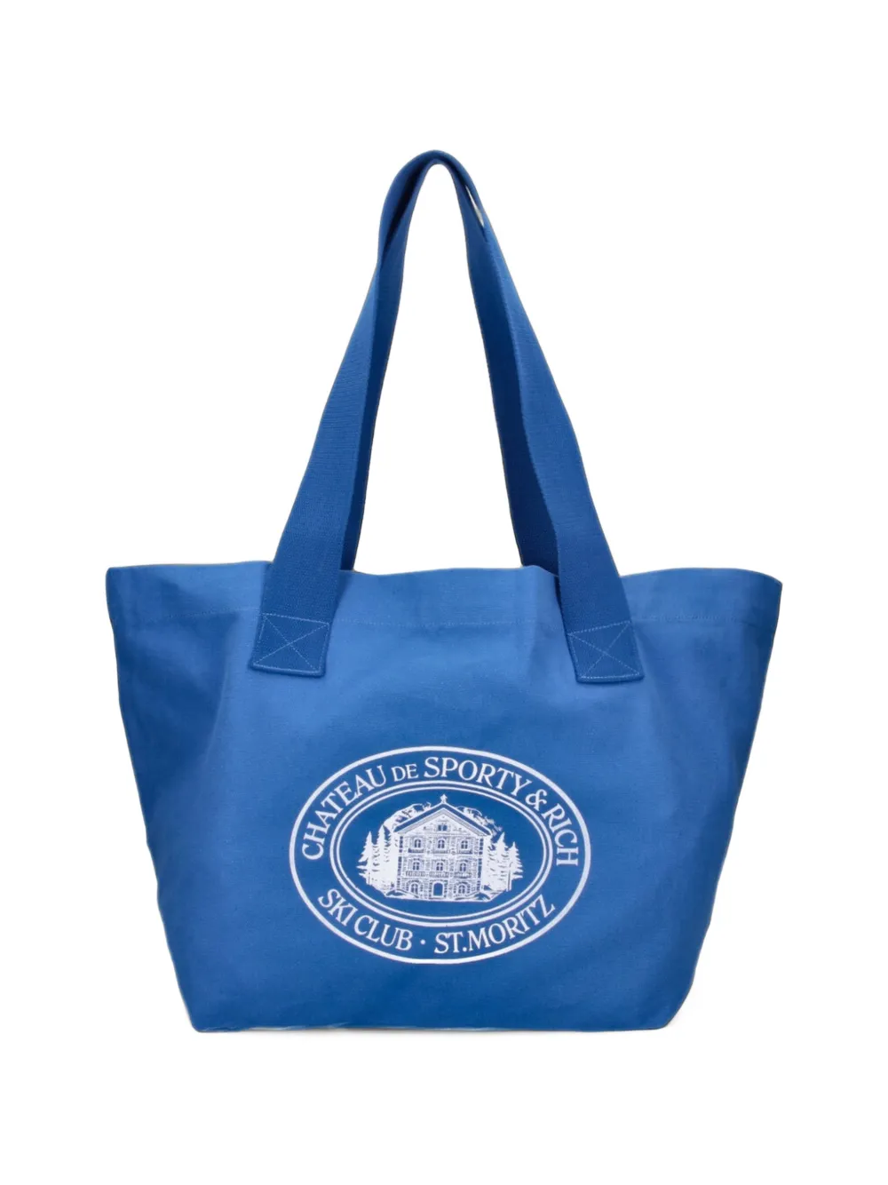 Sporty & Rich logo-print tote bag Blauw