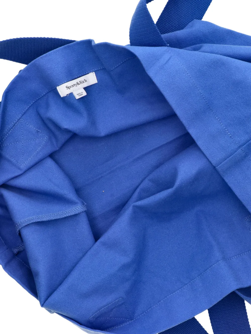 Sporty & Rich logo-print tote bag Blauw
