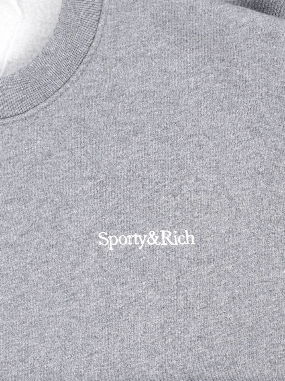 Sporty & Rich logo-print cotton-blend sweatshirt Grijs