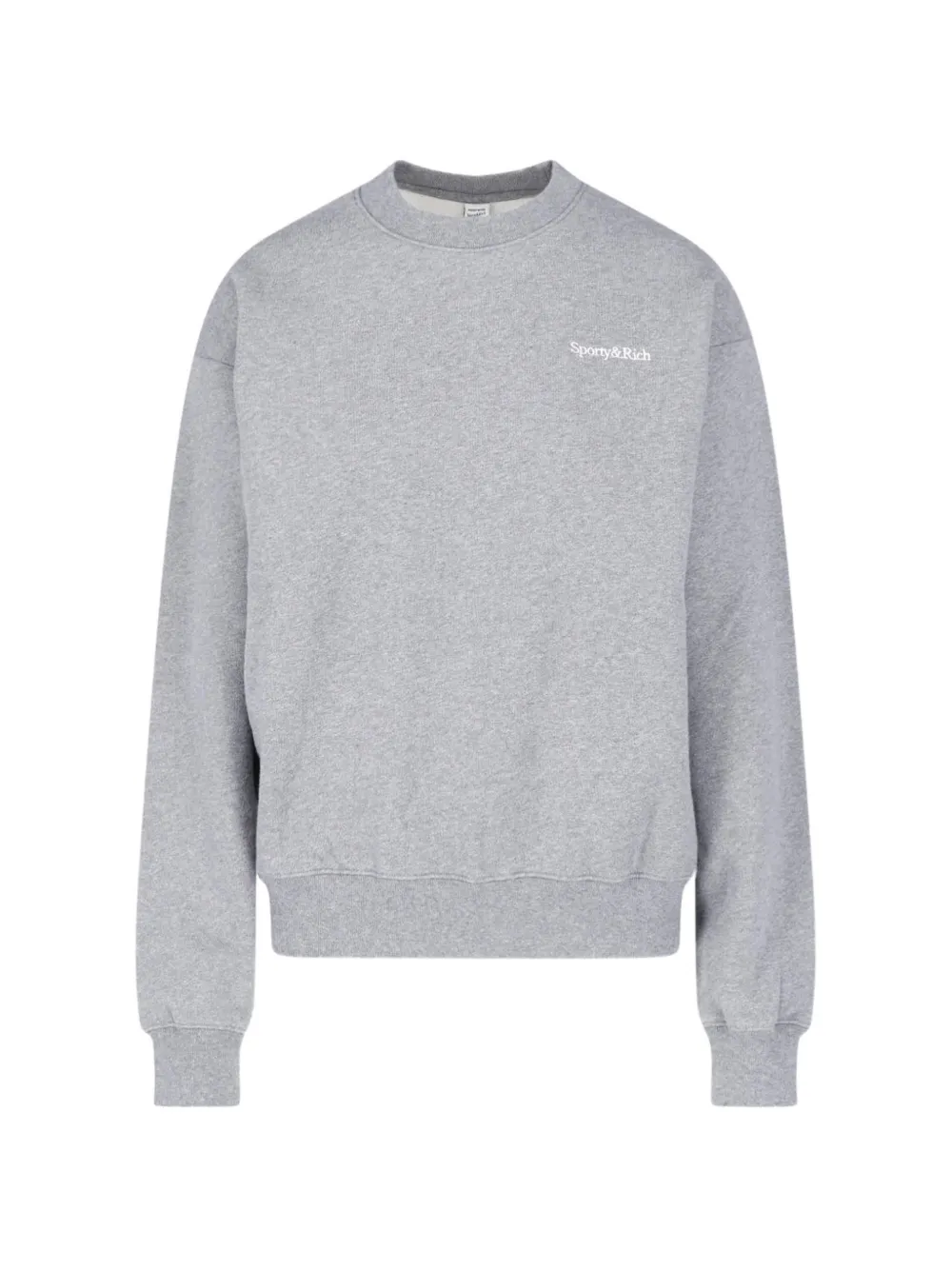 Sporty & Rich logo-print cotton-blend sweatshirt - Grau