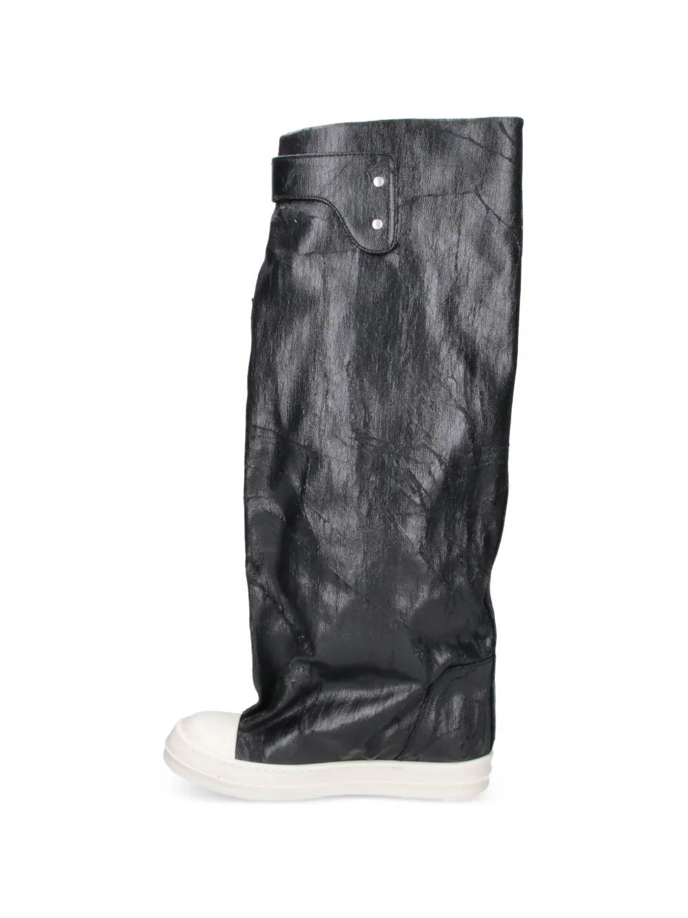 Rick Owens DRKSHDW bottines Tower Elephant en toile enduite - Noir Rick Owens DRKSHDW bottines Tower Elephant en toile enduite - Noir