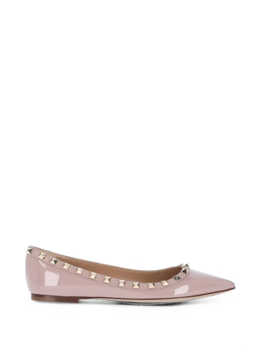 Valentino Garavani patent Rockstud ballet flat - Rosa