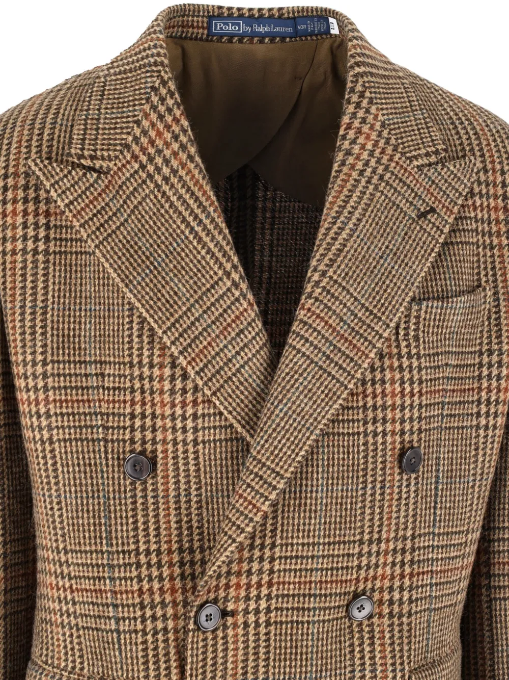 Polo Ralph Lauren Heyworth Glen geruite blazer Bruin