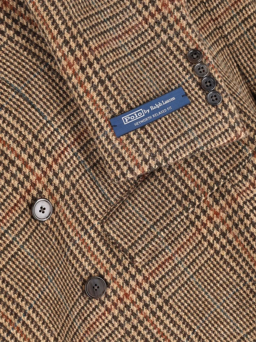 Polo Ralph Lauren Heyworth Glen geruite blazer Bruin