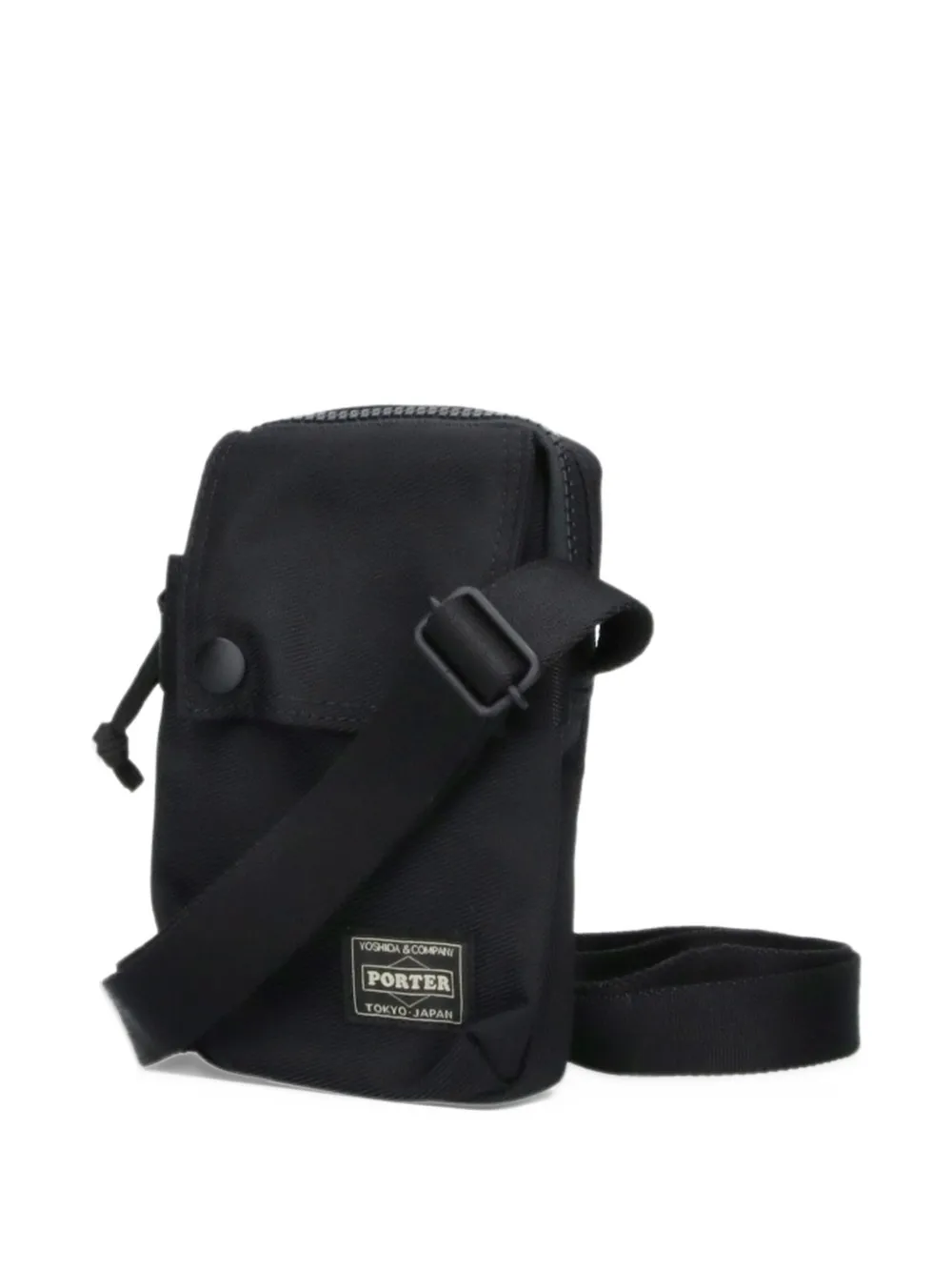 Porter-Yoshida & Co. logo-patch shoulder bag Zwart