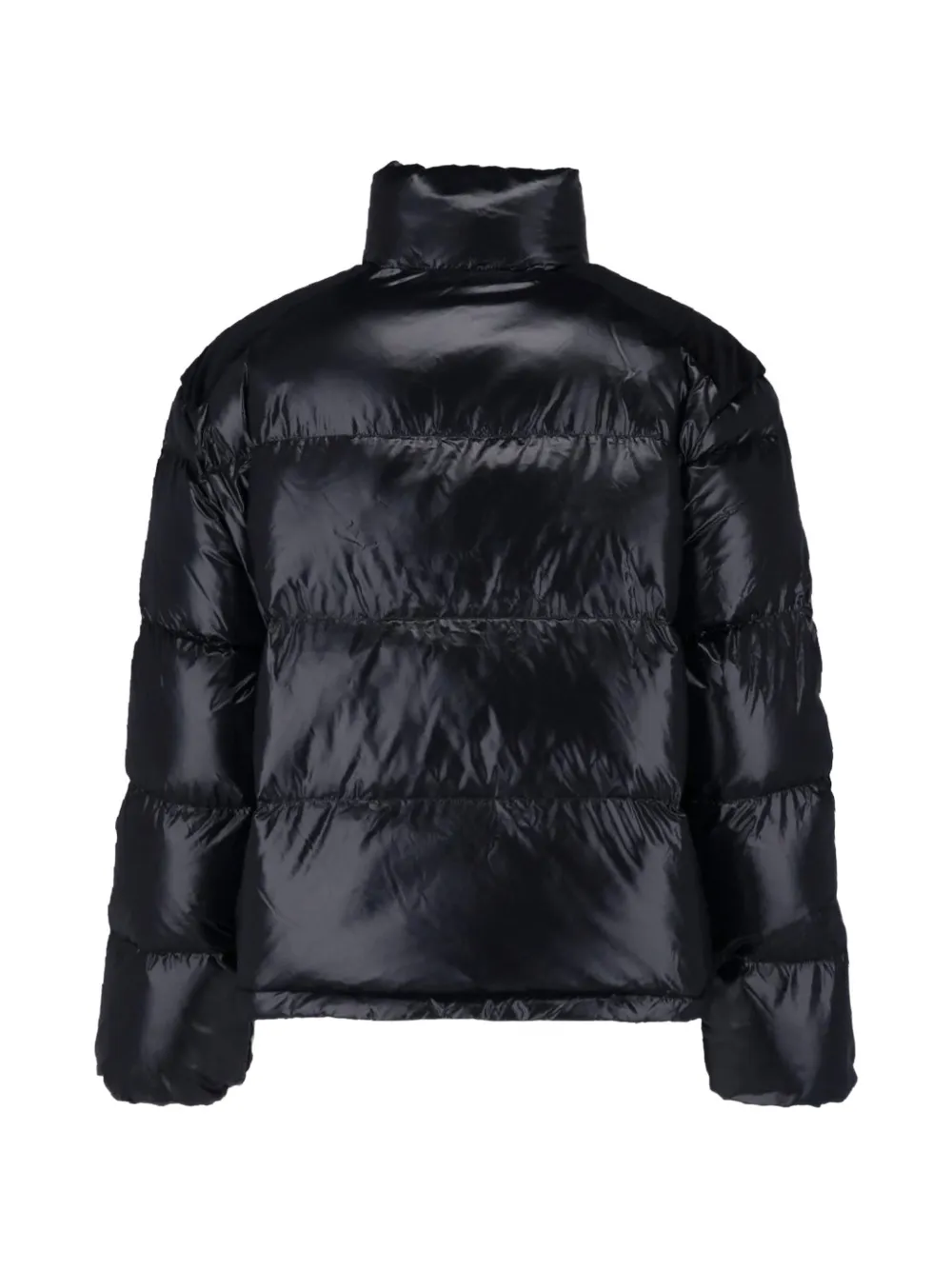 Sporty & Rich quilted velvet-panel jacket Zwart