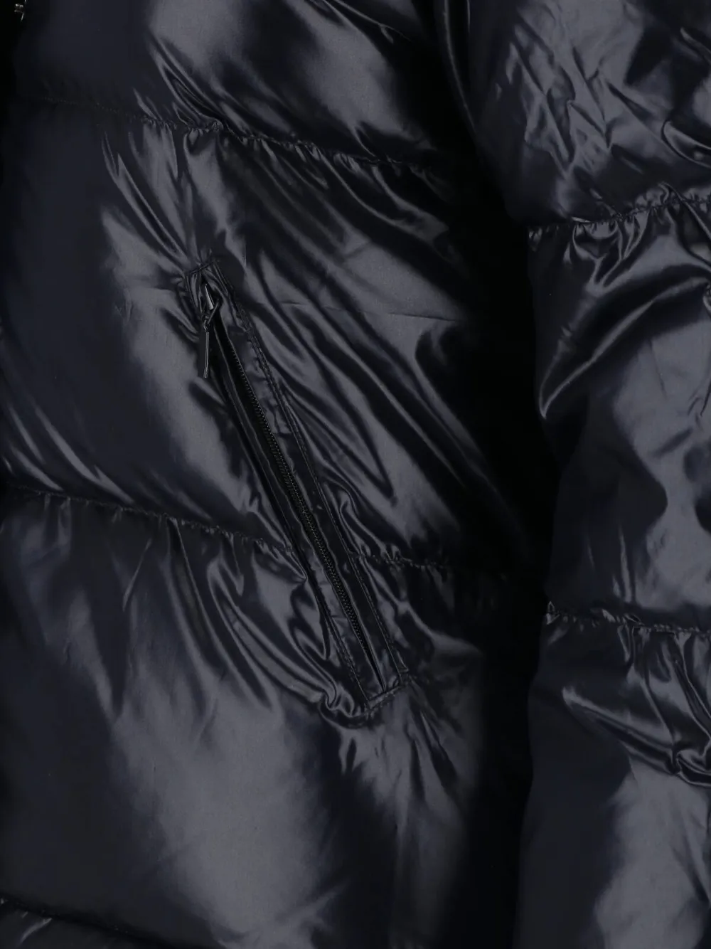 Sporty & Rich quilted velvet-panel jacket Zwart