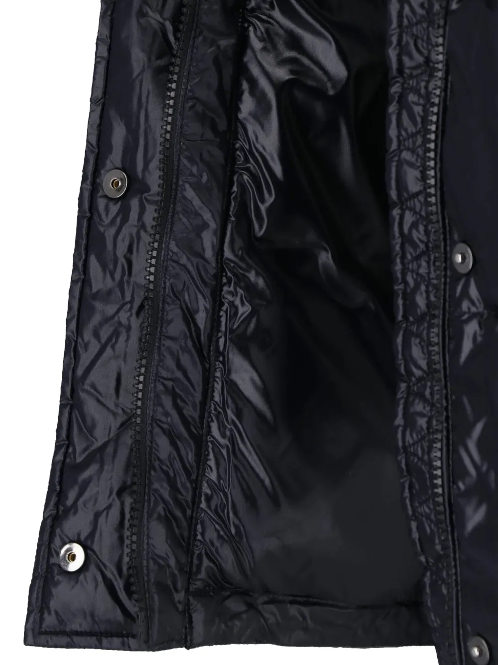 Sporty & Rich quilted velvet-panel jacket Zwart