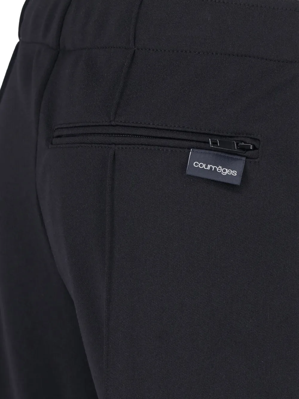 Courrèges Side-stripe Track Pants in Black, view 4