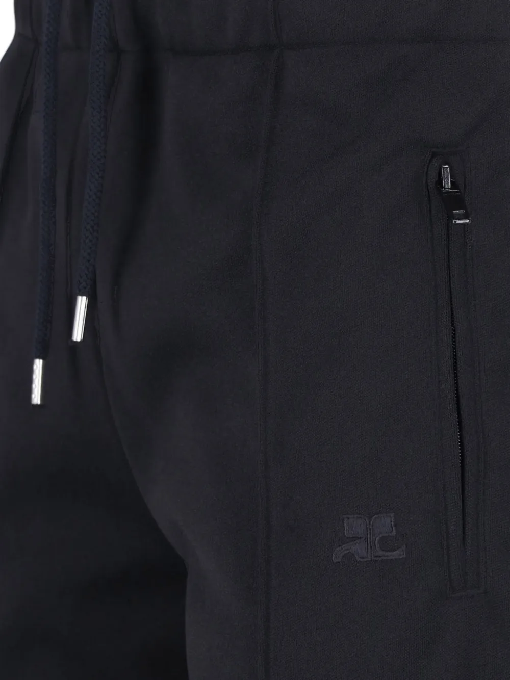 Courrèges Side-stripe Track Pants in Black, view 5