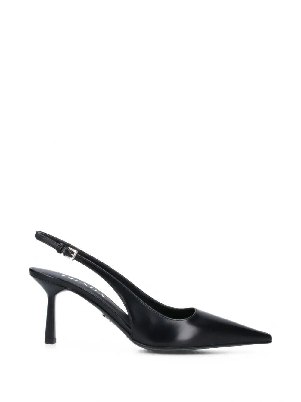 Prada escarpins en cuir à bride arrière - Noir
