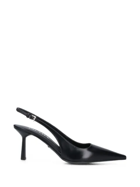 Prada brushed leather slingback pumps