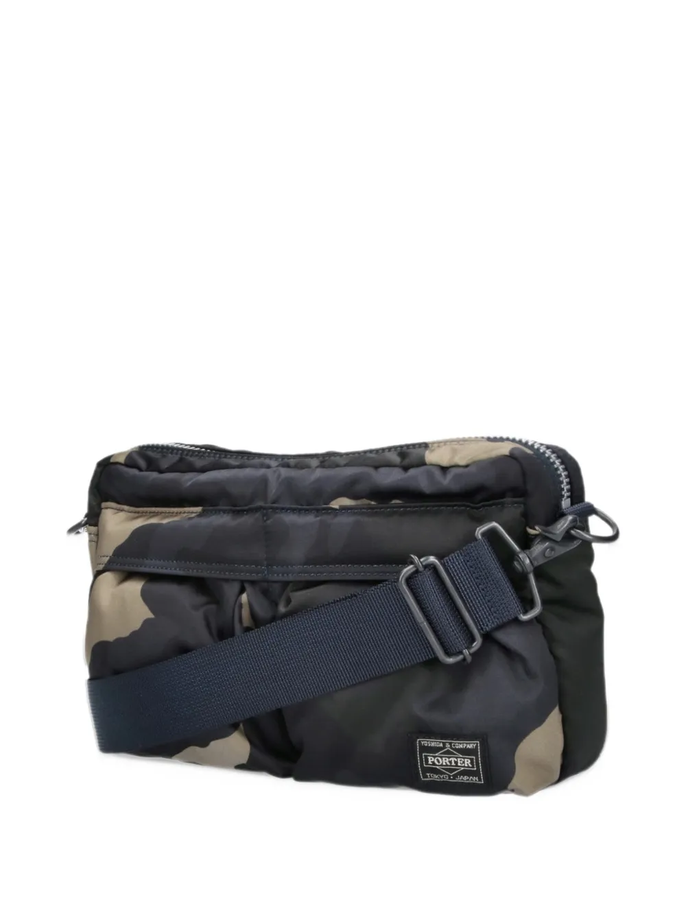 Porter-Yoshida & Co. camouflage-print shoulder bag Zwart