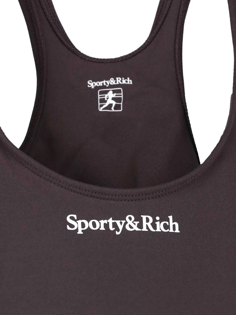 Sporty & Rich Sport-bh met logoprint Bruin