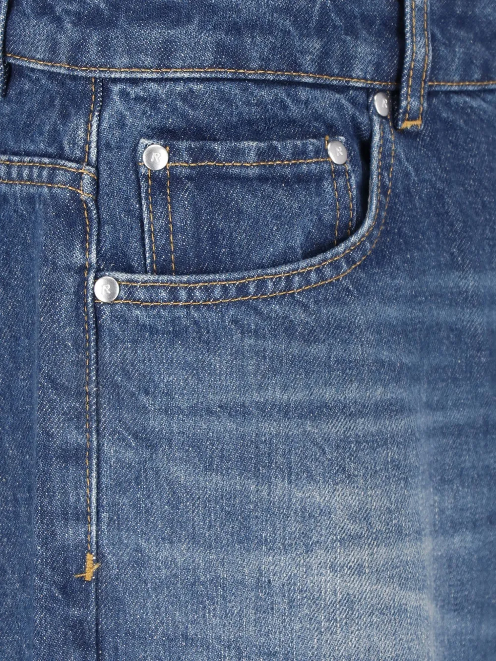 Represent Heaton gerafelde whisker jeans Blauw