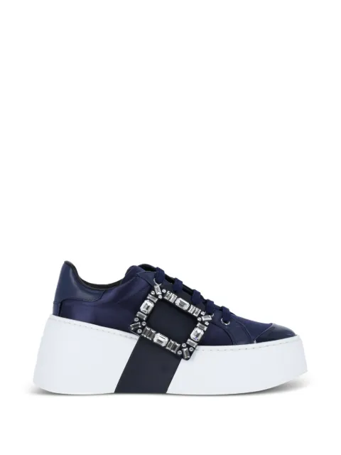 Roger Vivier Viv Skate crystal-buckle platform sneakers