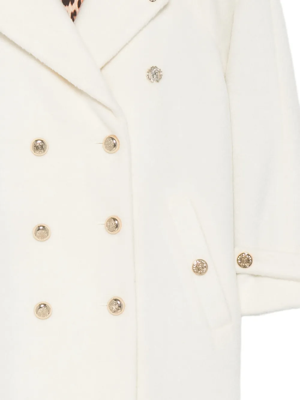 Roberto Cavalli Junior Jas met dubbele rij knopen Beige