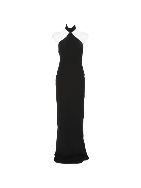 The New Arrivals Ilkyaz Ozel Kailash halterneck back-slit maxi dress