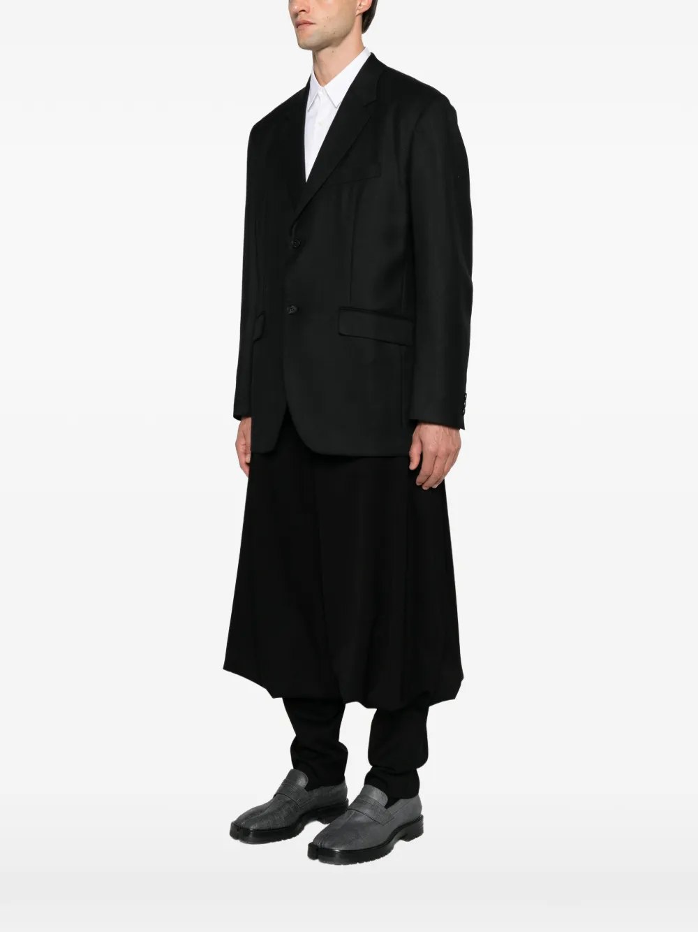 Comme des Garçons Homme Jack met enkele rij knopen Zwart