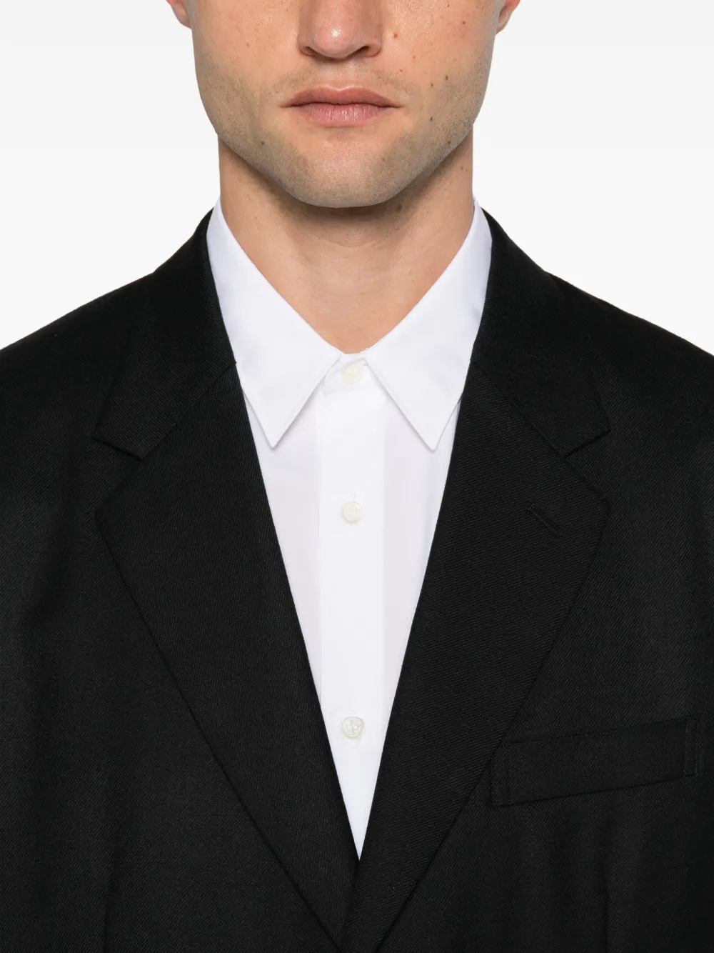 Comme des Garçons Homme Jack met enkele rij knopen Zwart